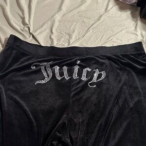 Juicy Couture Black Velour Lounge Pants